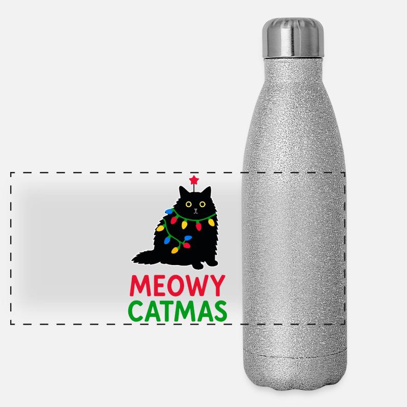 Catmas miaou Gourde isotherme panoramique pailletée 500 ml