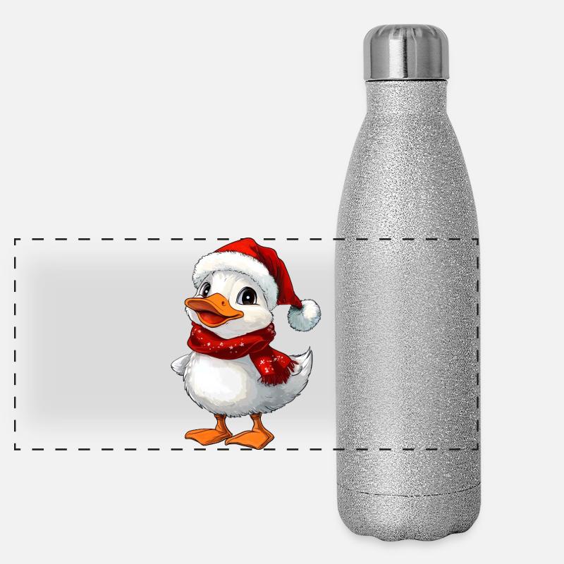 Christmas Duck Panoramic Glitter Thermal Bottle 500 ml
