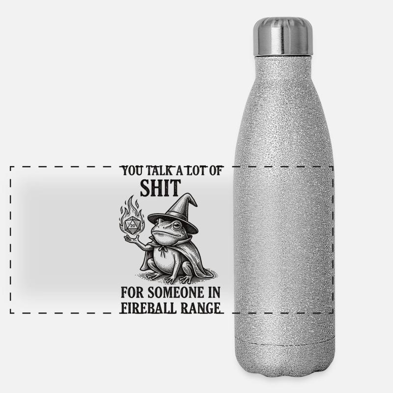 Fireball Range – RPG Magicien Grenouille Drôle Gourde isotherme panoramique pailletée 500 ml