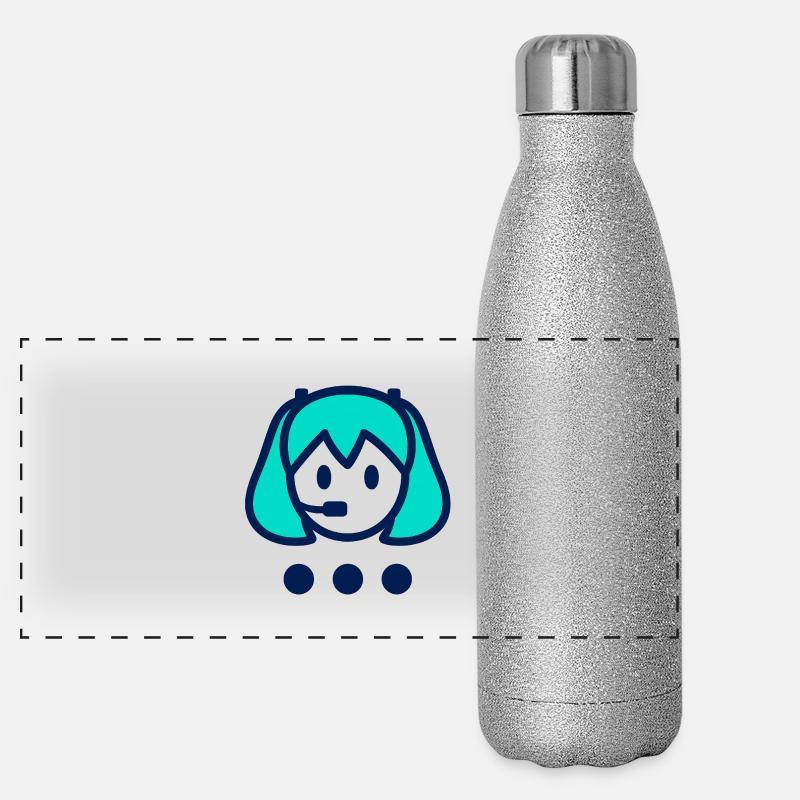 Illustration numérique Hatsune Miku Gourde isotherme panoramique pailletée 500 ml