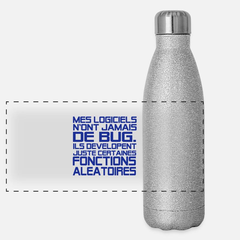 citations geek,message,humour,informatique Gourde isotherme panoramique pailletée 500 ml