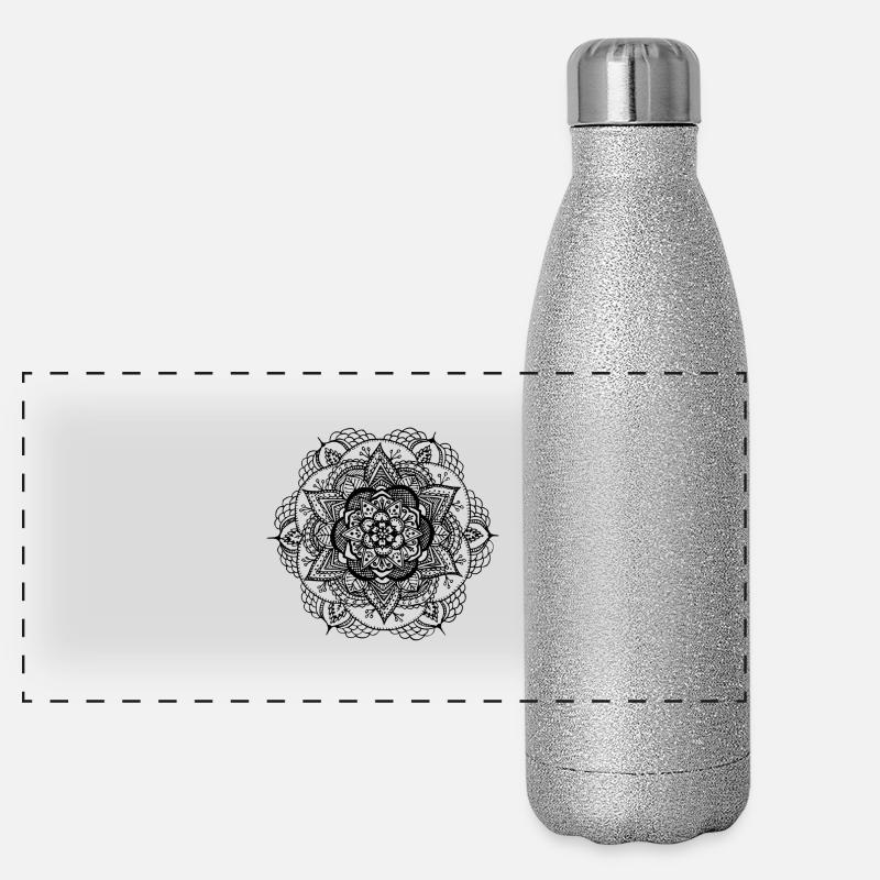 Mandala No. 1 Panorama Glitzer Isolierflasche 500 ml