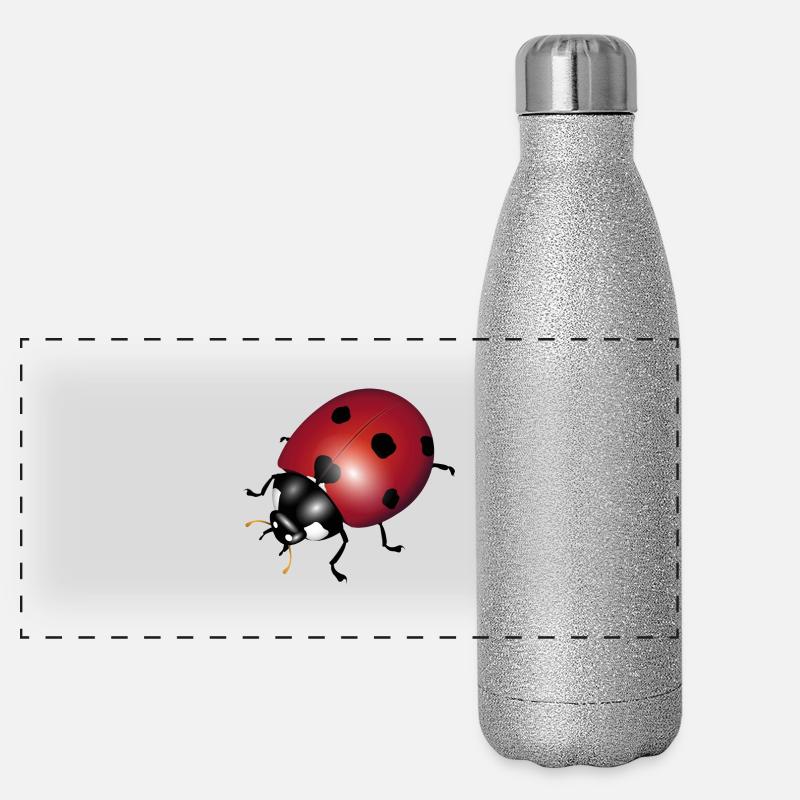 Marienkäfer Panorama Glitzer Isolierflasche 500 ml