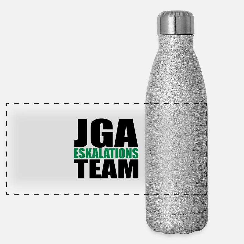 JGA Eskalation Junggesellen-Abschied Fun Panorama Glitzer Isolierflasche 500 ml