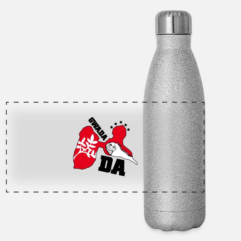 Guadeloupe Gwadada Gourde isotherme panoramique pailletée 500 ml