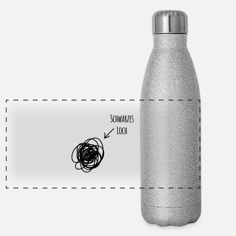 Schwarzes Loch 1c Panorama Glitzer Isolierflasche 500 ml