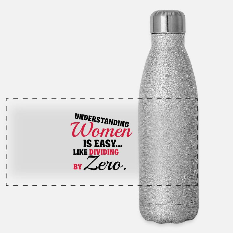 Understanding Women is easy, like dividing by zero Panorama Glitzer Isolierflasche 500 ml