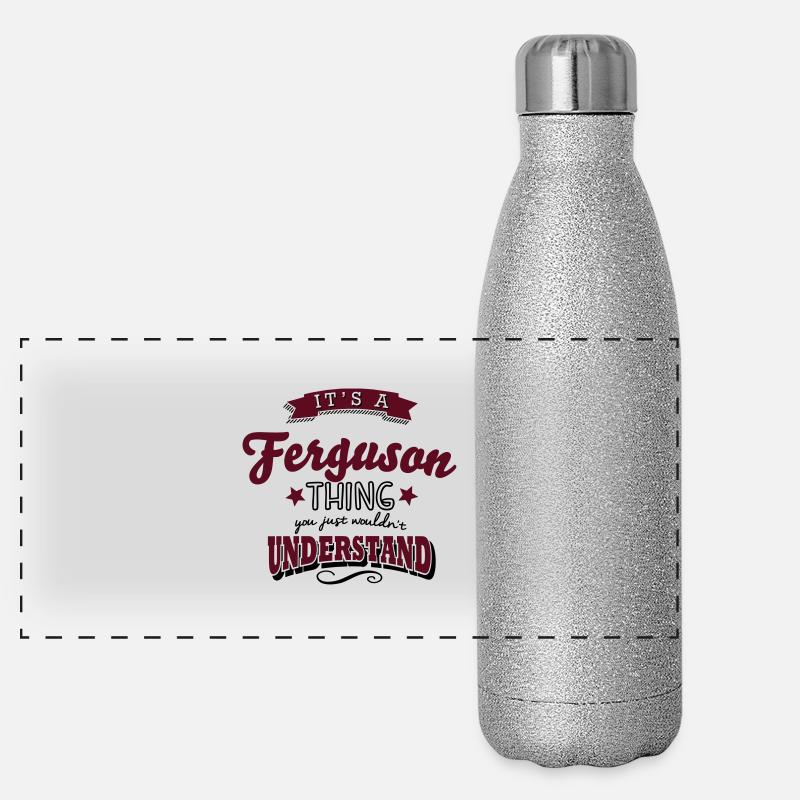 its a ferguson name surname thing - Panoramic Glitter Thermal Bottle 500 ml - silver glitter
