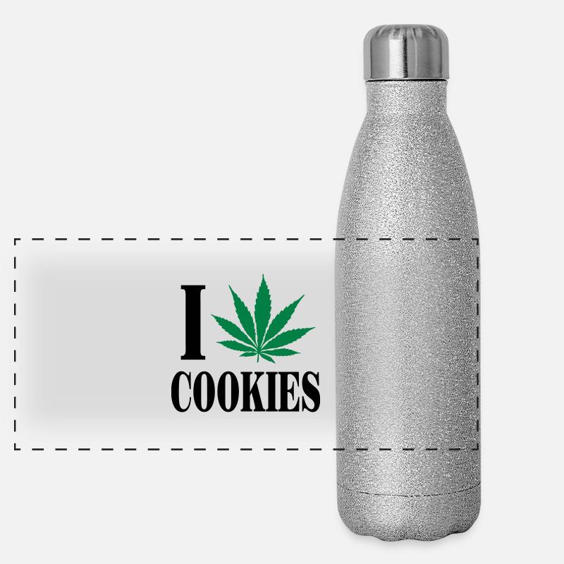 I love cookies Panorama Glitzer Isolierflasche 500 ml