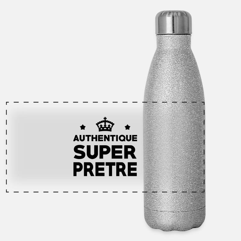 Prêtre / Pretre / Curé / Catho / Catholique Gourde isotherme panoramique pailletée 500 ml