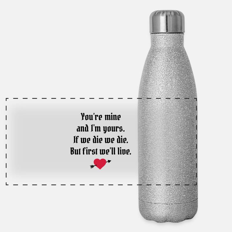 déclaration d'amour - if we die we die Gourde isotherme panoramique pailletée 500 ml