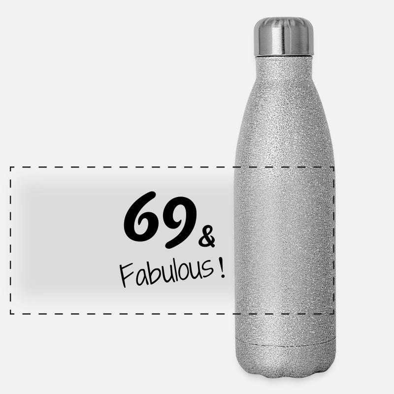 69 - Birthday - Anniversaire - Geburtstag - Humor Panoramic Glitter Thermal Bottle 500 ml