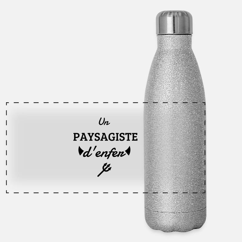 Landschaft / Garten / Arbeit / Job Panorama Glitzer Isolierflasche 500 ml
