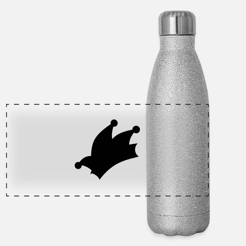 Narrenkappe / Fasching / Karneval Panorama Glitzer Isolierflasche 500 ml