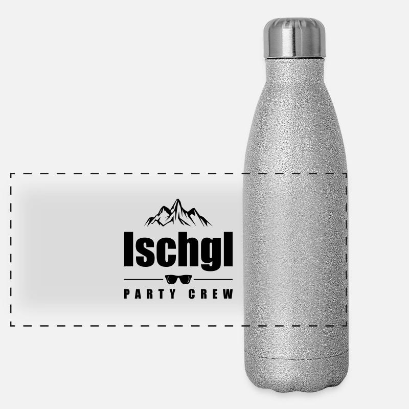 ischgl party crew Panorama Glitzer Isolierflasche 500 ml