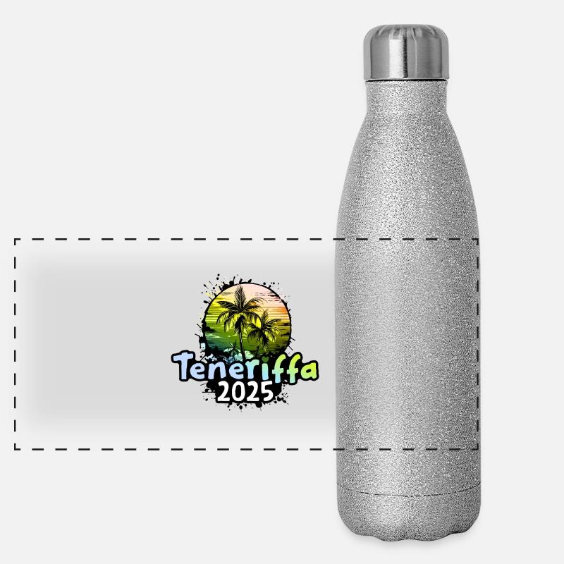 Ténérife 2025 Gourde isotherme panoramique pailletée 500 ml