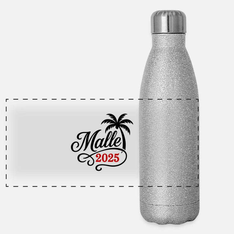 Malle 2025 Palmier Gourde isotherme panoramique pailletée 500 ml