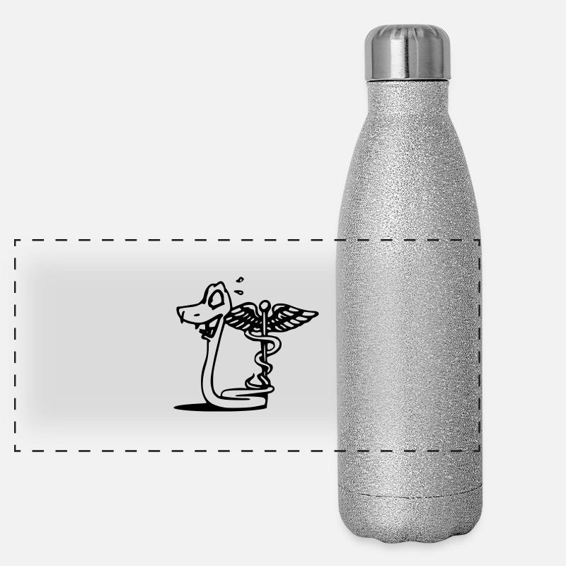 Schlange Medizin Panorama Glitzer Isolierflasche 500 ml