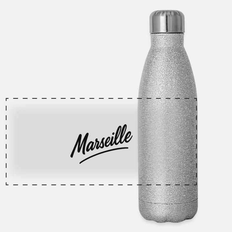 Swing de l’écriture de Marseille Gourde isotherme panoramique pailletée 500 ml