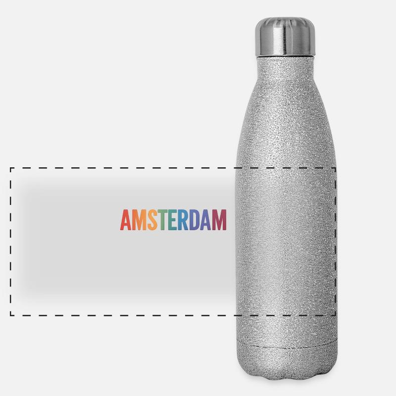 AMSTERDAM Panorama Glitzer Isolierflasche 500 ml