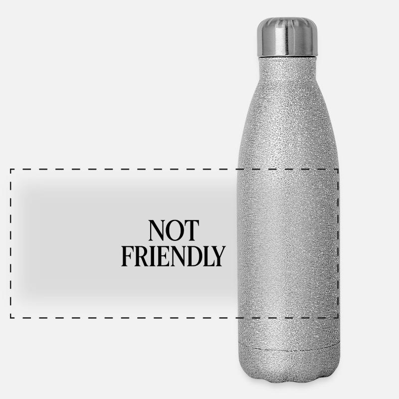 NOT FRIENDLY Panorama Glitzer Isolierflasche 500 ml