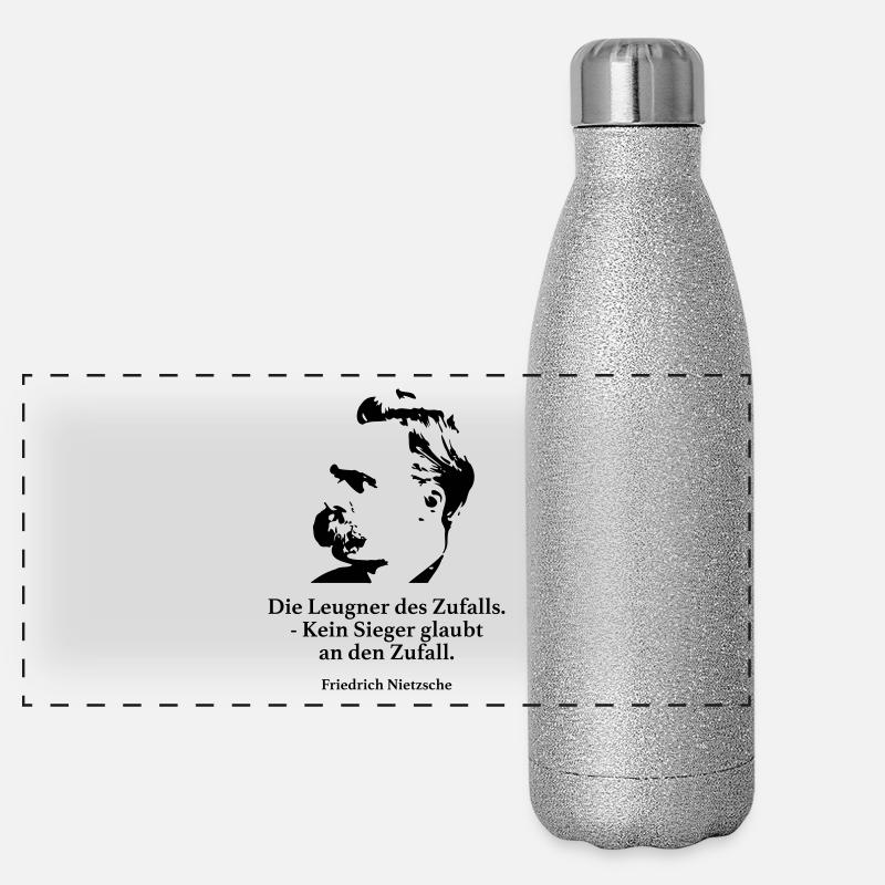 Nietzsche: Les négationnistes de hasard. - Pas de gagnant Gourde isotherme panoramique pailletée 500 ml