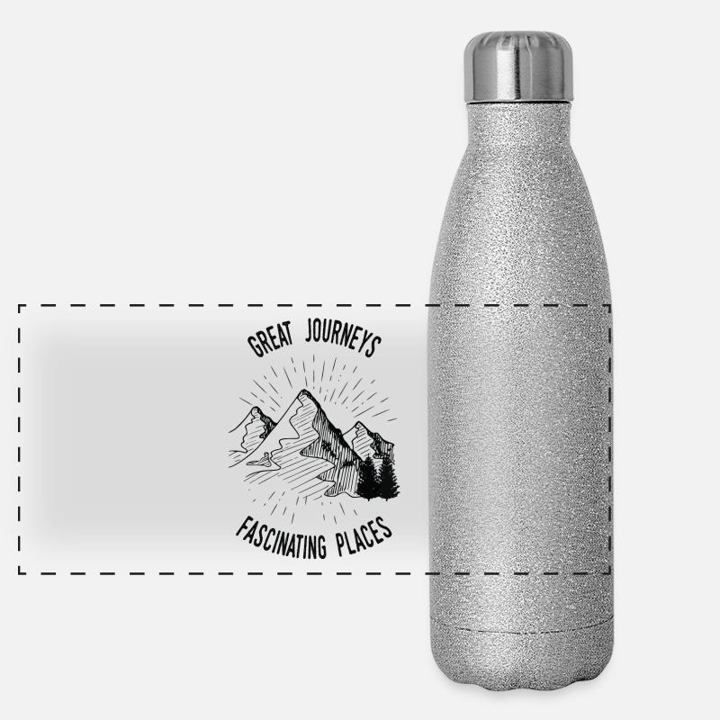 Montagne Gourde isotherme panoramique pailletée 500 ml