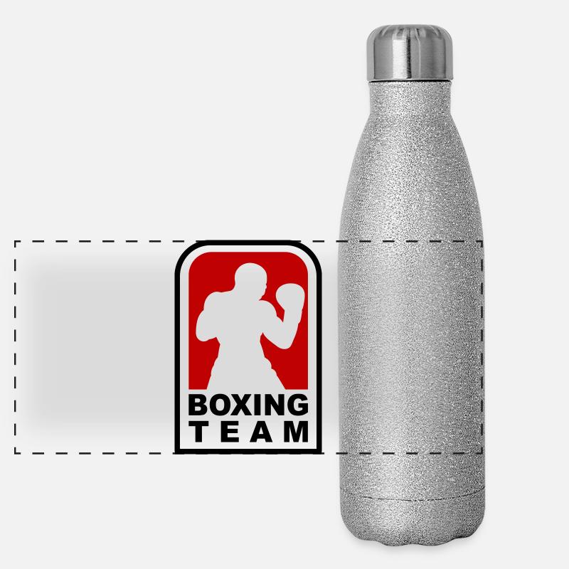 Conception d’équipes de boxe pour les gymnases de boxe et les arts martiaux - Gourde isotherme panoramique pailletée 500 ml - paillettes argentées
