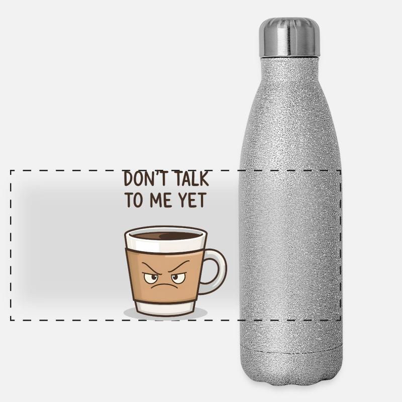 Grumpy Coffee Cup – Sprich noch nicht mit mir Panorama Glitzer Isolierflasche 500 ml