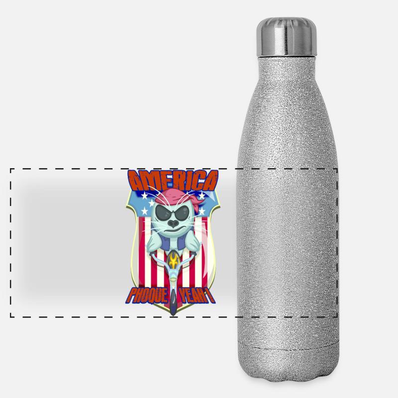america phoque YEAH Gourde isotherme panoramique pailletée 500 ml