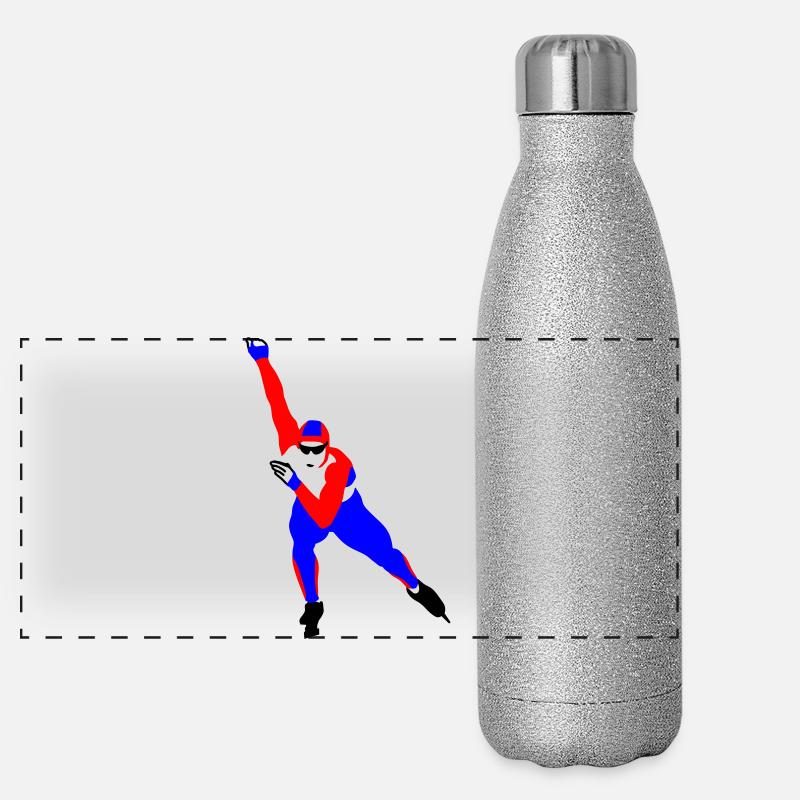 speed skating Panoramic Glitter Thermal Bottle 500 ml