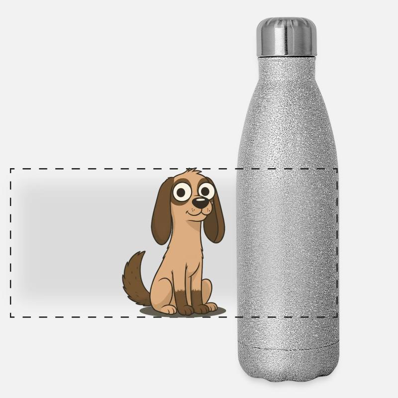 Curious Cartoon Beagle Panoramic Glitter Thermal Bottle 500 ml