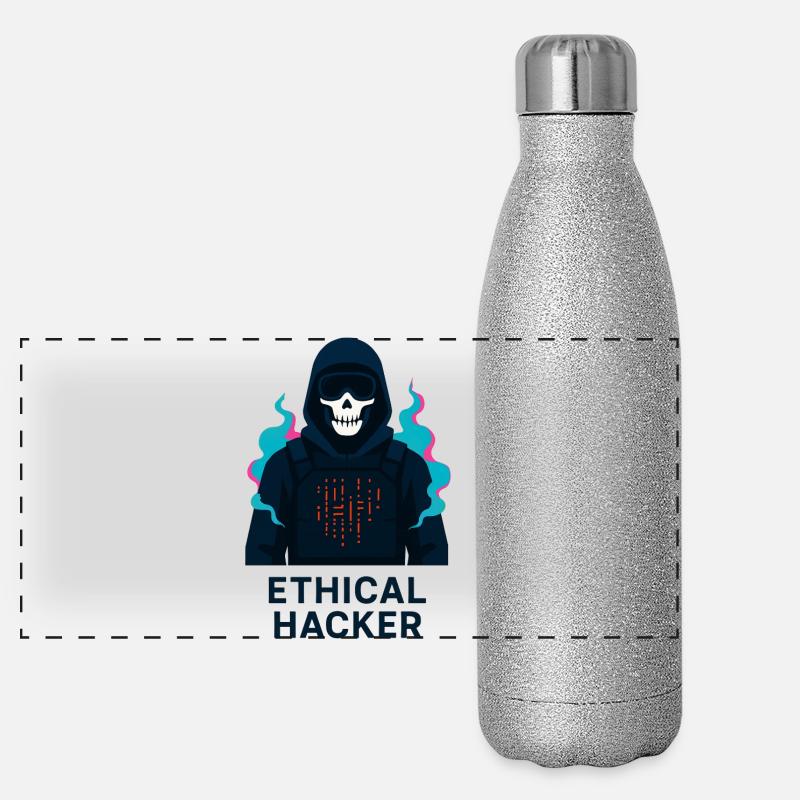 Ethical Hacker - Cybersecurity Panoramic Glitter Thermal Bottle 500 ml