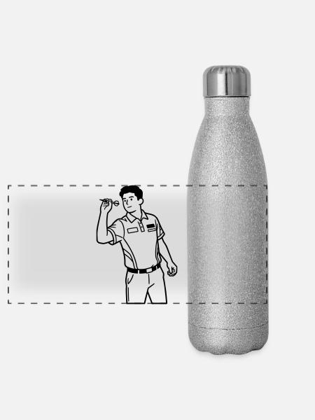 Darts - Panoramic Glitter Thermal Bottle 500 ml - silver glitter - Front