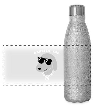 Gangsta Yap - Gourde isotherme panoramique pailletée 500 ml - paillettes argentées - Devant