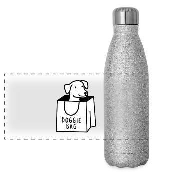 Doggie Bag - Panoramic Glitter Thermal Bottle 500 ml - silver glitter - Front