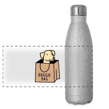 Doggie Bag - Panoramic Glitter Thermal Bottle 500 ml - silver glitter - Front