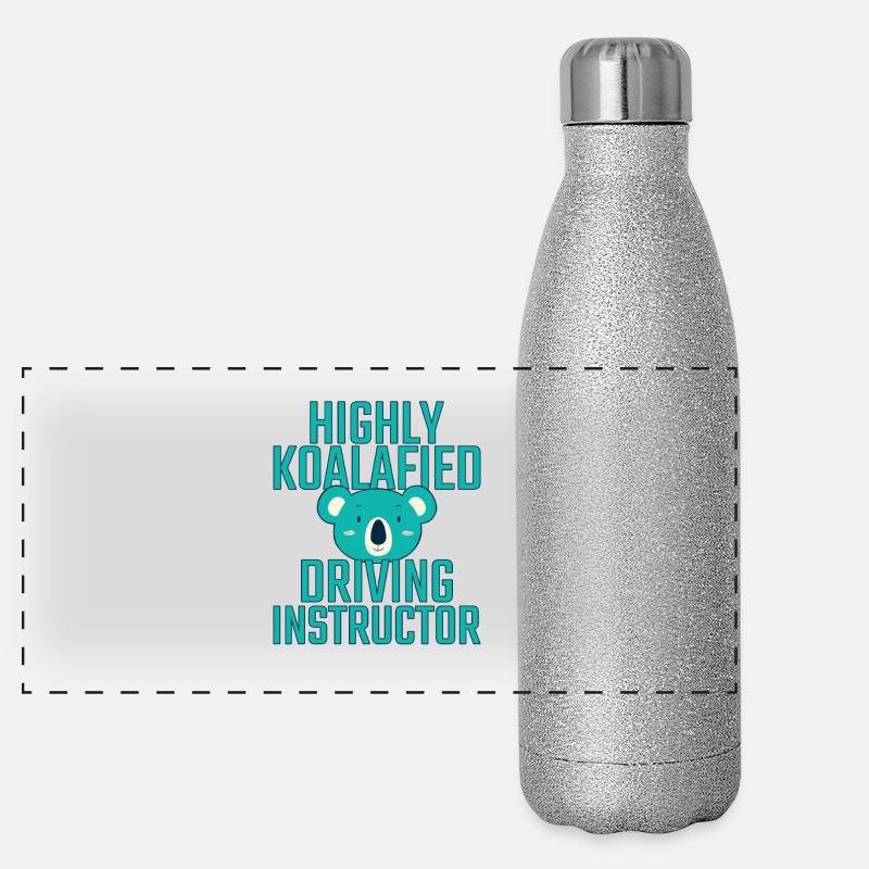 Driving Instructor Koalafied Drive Tutor Panorama Glitzer Isolierflasche 500 ml