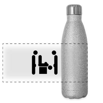 sex - Panorama Glitzer Isolierflasche 500 ml - Silber Glitzer - Vorne