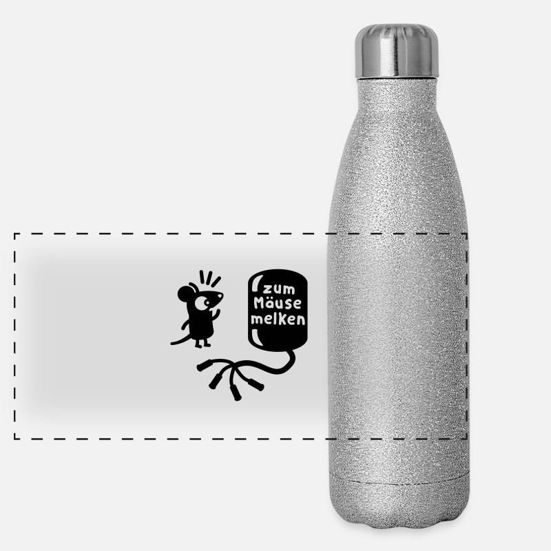 Machine à traire - lait de souris - Line Gourde isotherme panoramique pailletée 500 ml