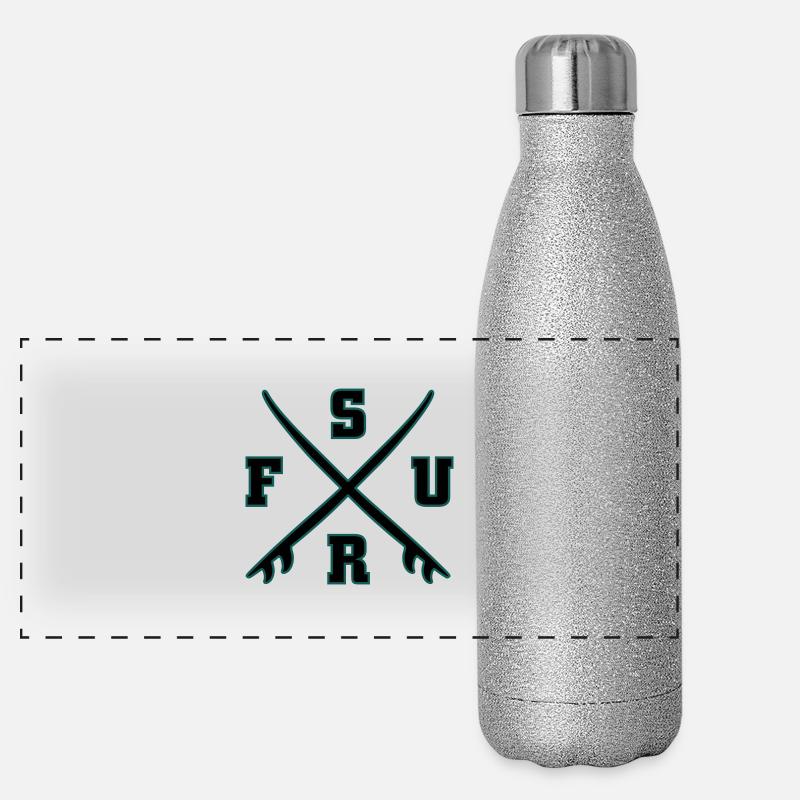 Surf Logo Panorama Glitzer Isolierflasche 500 ml