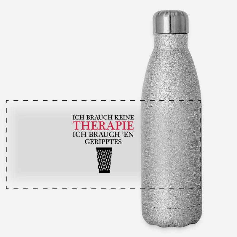 Therapy Gerippt Frankfurt Panorama Glitzer Isolierflasche 500 ml