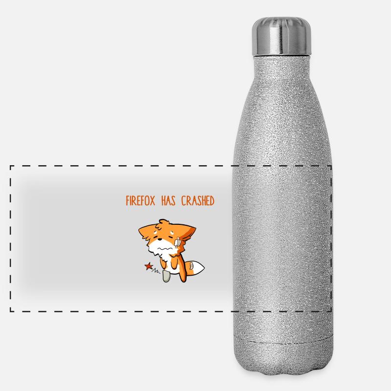 Firefox has crashed funny Panorama Glitzer Isolierflasche 500 ml
