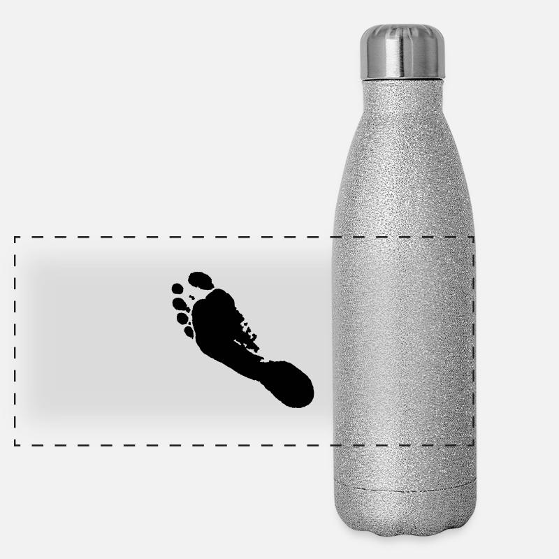 barefoot left (footprint) / Barfuß links ( Panoramic Glitter Thermal Bottle 500 ml