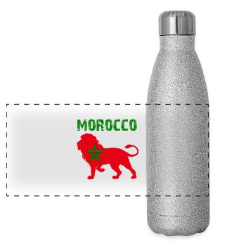 MAROC MAROC MAROC leon - Gourde isotherme panoramique pailletée 500 ml - paillettes argentées - Devant