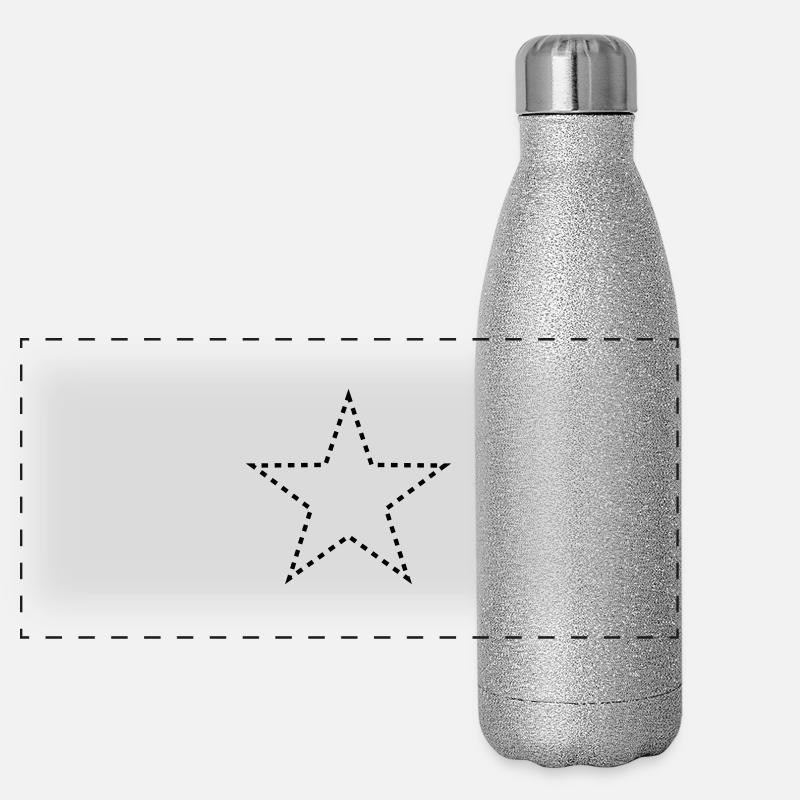 dashed_star_1c Panorama Glitzer Isolierflasche 500 ml