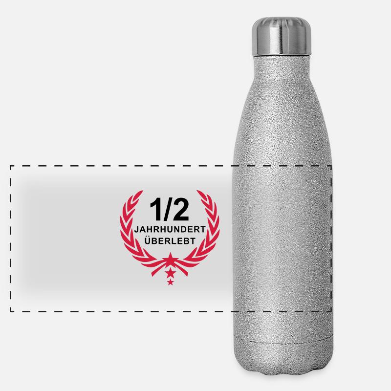Siegerkranz - 1/2 century (50 years) survived Panoramic Glitter Thermal Bottle 500 ml