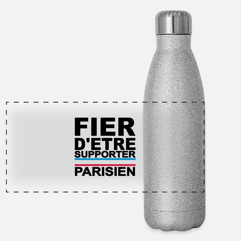 fier parisien noir 01 Gourde isotherme panoramique pailletée 500 ml