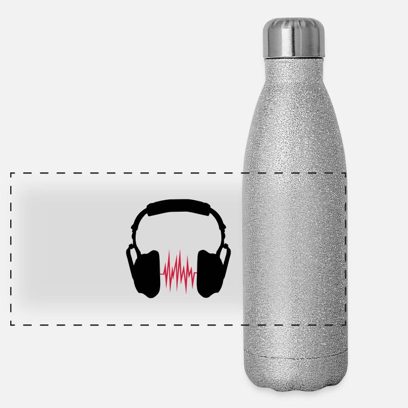 Kopfhörer Panorama Glitzer Isolierflasche 500 ml