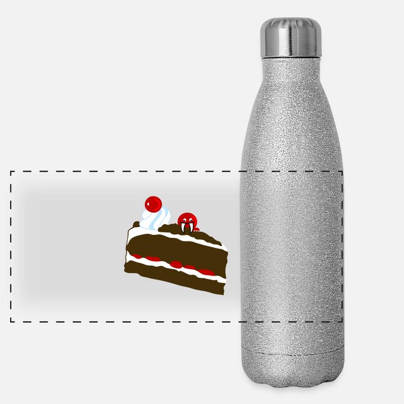 Torten Monster Schwarzwälder Panorama Glitzer Isolierflasche 500 ml